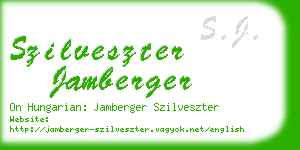 szilveszter jamberger business card